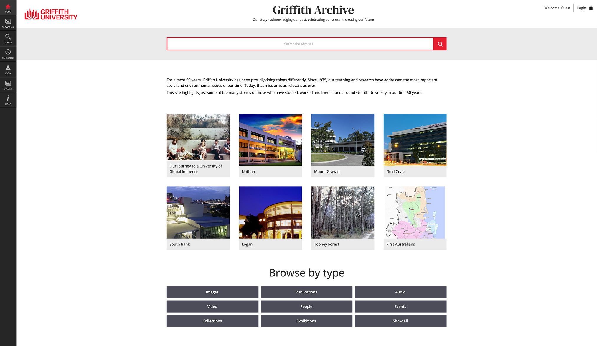 Griffith University Recollect Homepage