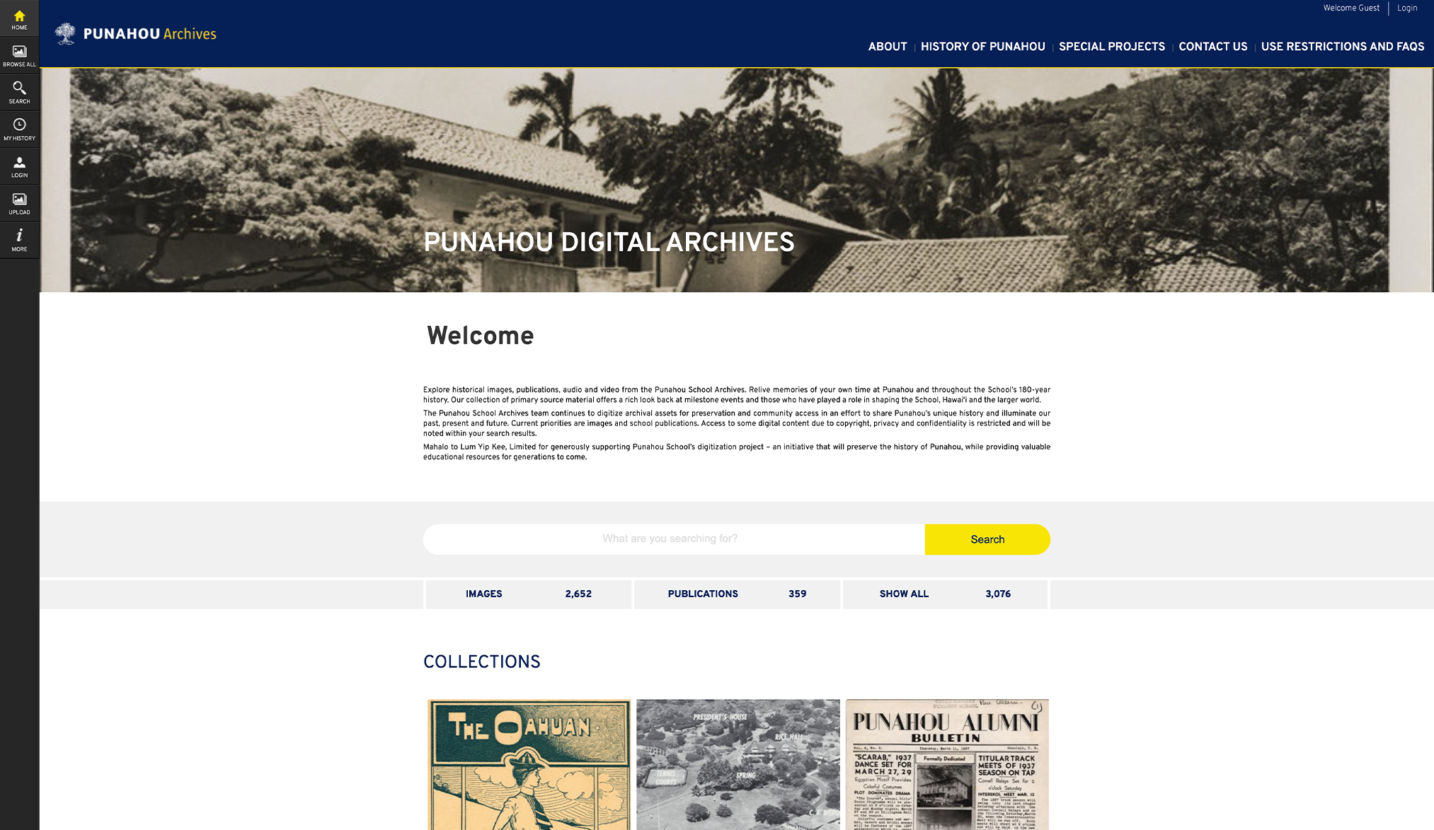 Punahou School Recollect Homepage