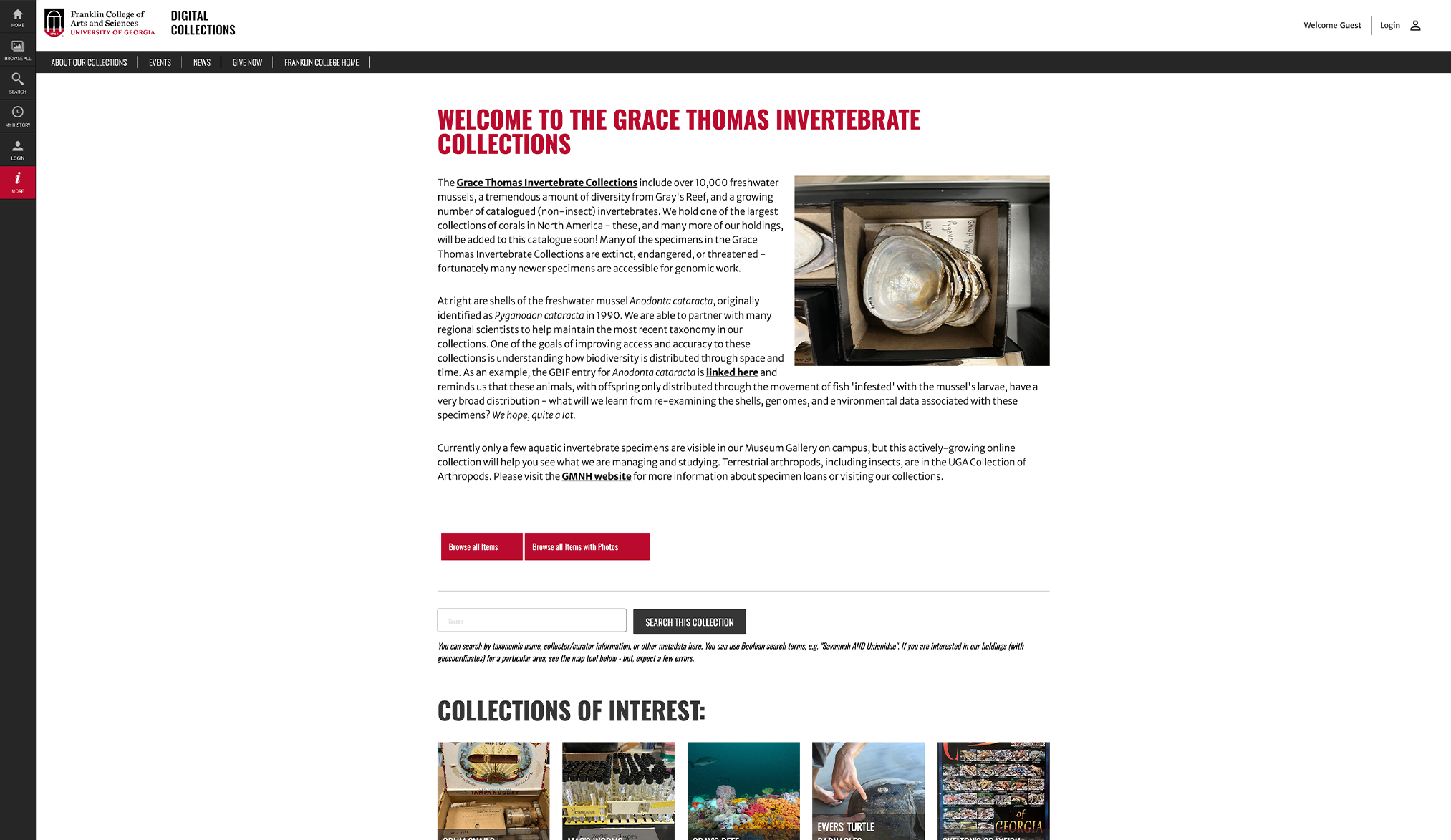 UGA Franklin College Recollect Homepage