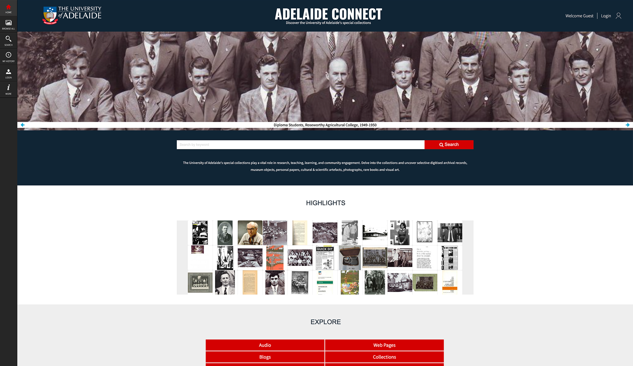 University of Adelaide Recollect Homepage